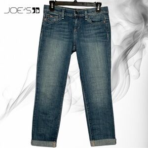 Joe’s Socialite Kicker Cuffed Hem Cropped Jeans Size 25